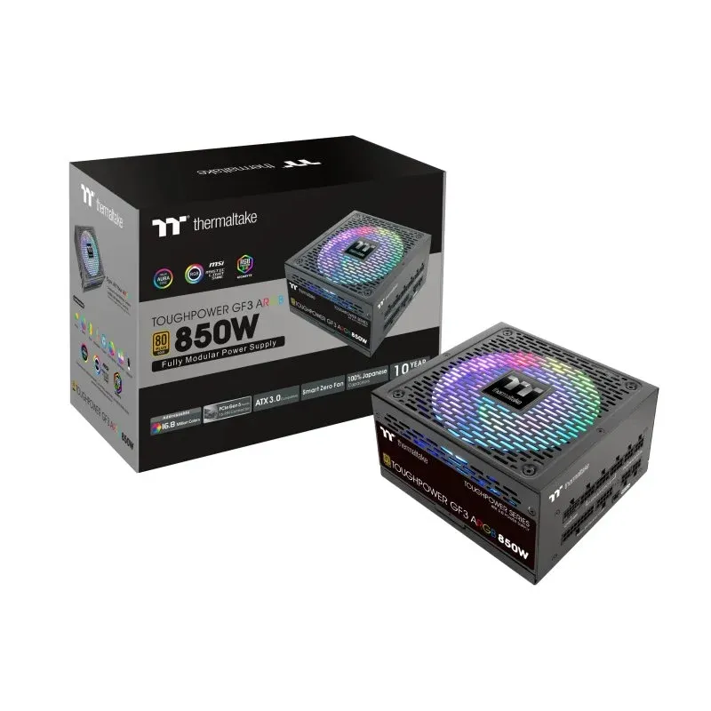Fonte Alimentação Thermaltake Toughpower GF3 Fonte de Alimentação ARGB 850W 80 PLUS Gold