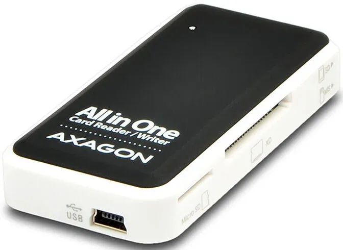 Leitor de cartões AXAGON CRE-X1 External Mini Card Reader 5-slot ALL-IN-ONE