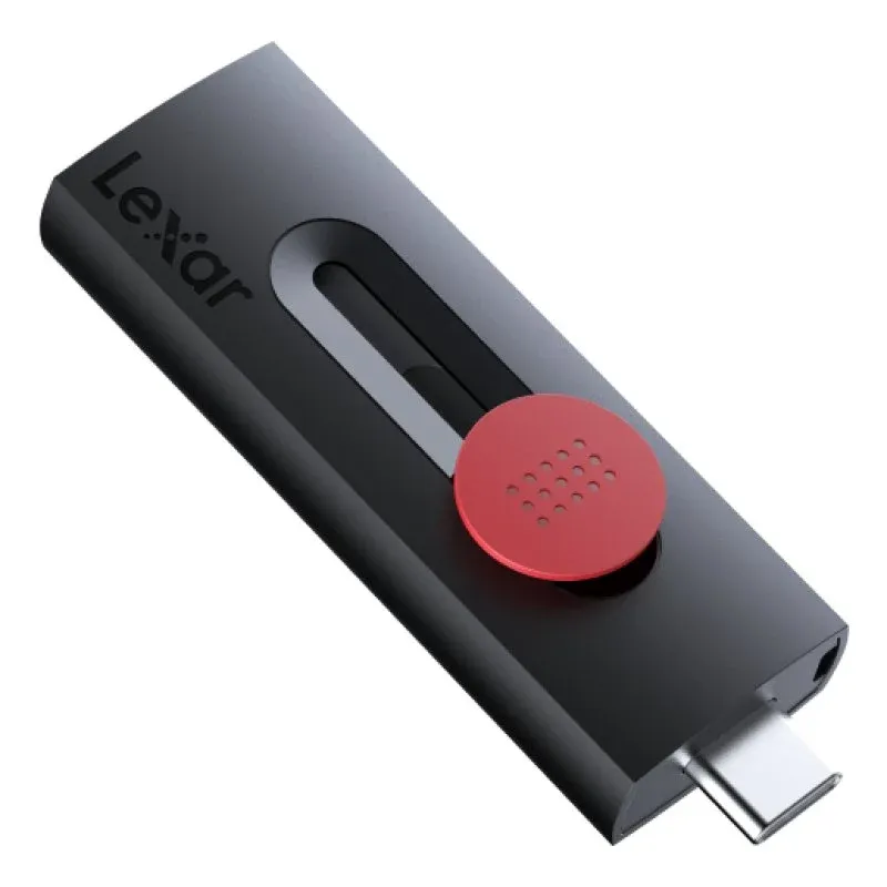 Pen Drive Pen USB deslizante Lexar 256 GB USB 3.2 Gen 1 Tipo A/Tipo C preto 130 MB/s