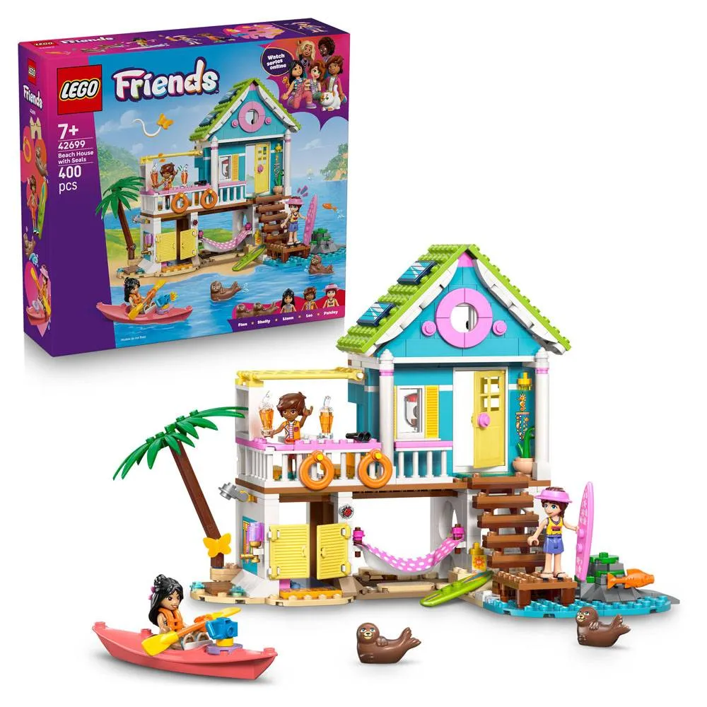 LEGO Friends: Casa da Praia com Focas | Idades 7+ | 400 Peças | Item 42699