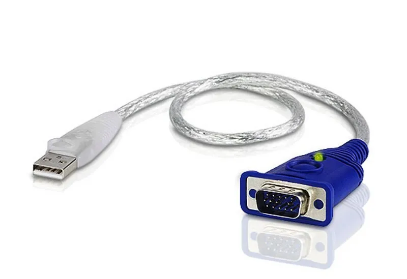 ATEN 2A-130G adaptador de cabo de vídeo 0,35 m USB Type-A VGA 2A-130G