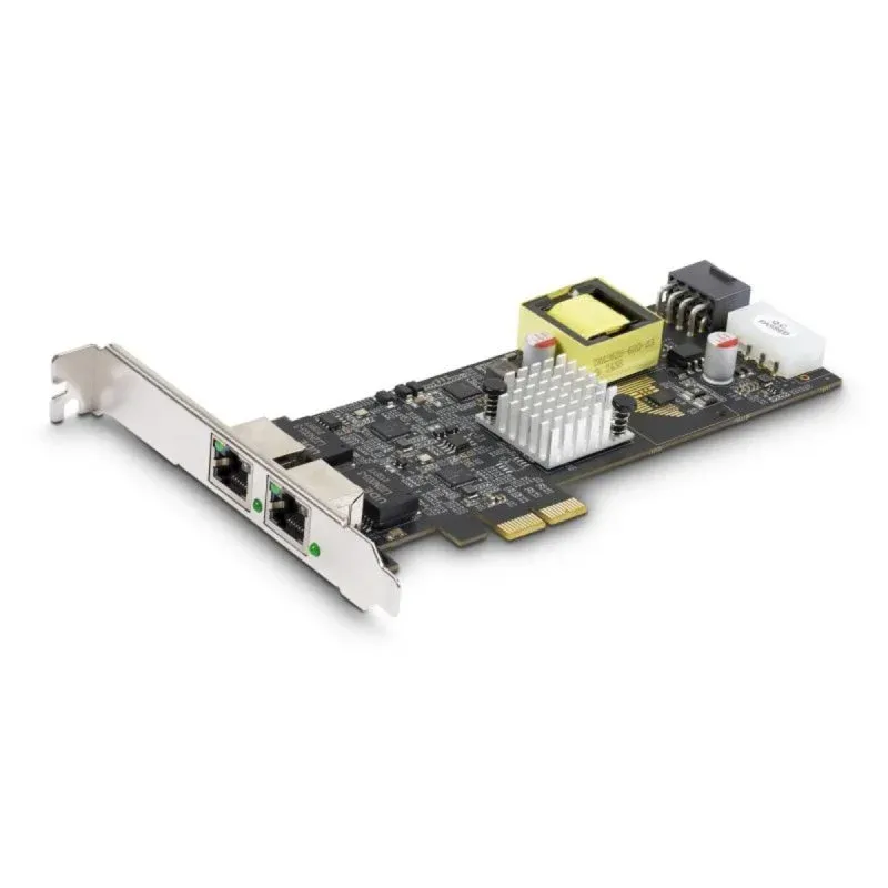 Placa de Rede StarTech.com PCIe 2x Intel I225-V PoE 2.5Gb 2 Portas Interna