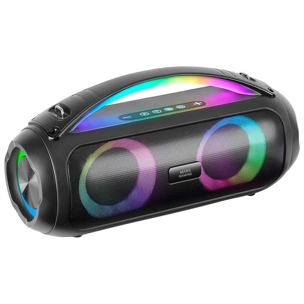 Coluna Portátil Mars Gaming MS-PULSE RGB Bluetooth 50W Preta