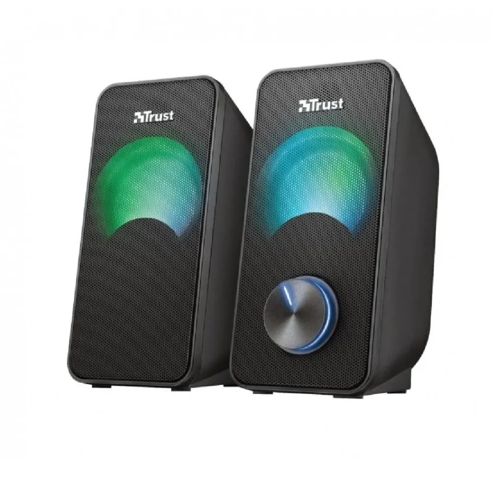 Colunas Trust Arys RGB 12W 2.0 Preto
