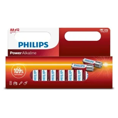 Pilhas Alcalinas Philips 12 Unidades 1.5V LR6 AA