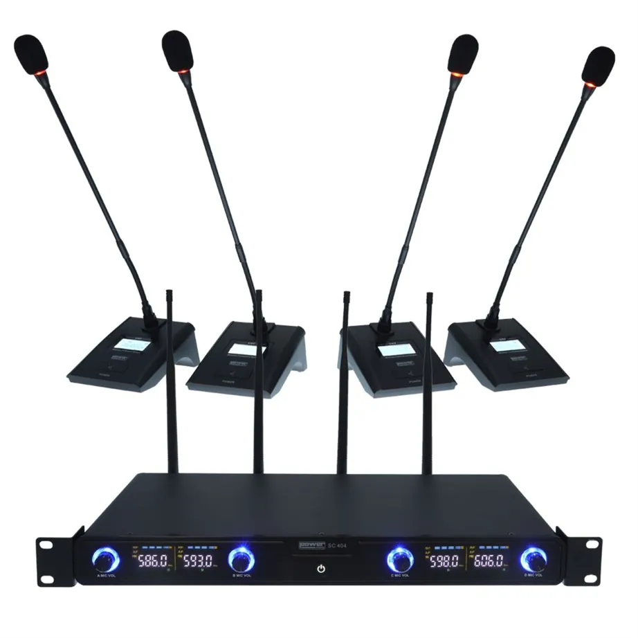 Kit de Microfones Gooseneck sem Fio PowerAcoustics SC 404