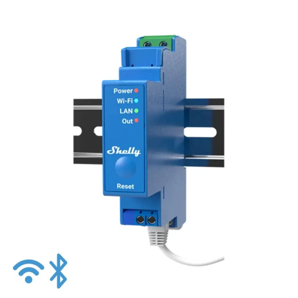 Módulo de Automação Shelly 1 Pro Wi-Fi/Bluetooth/RJ-45 Azul (SH1PRO)
