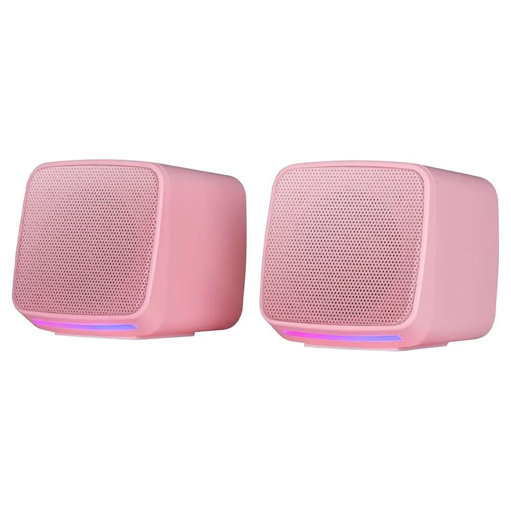 Colunas Mars Gaming MS-PRO RGB Stereo 2.0 10W Rosa