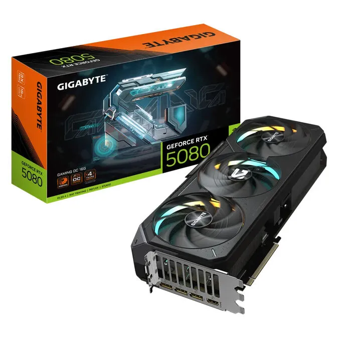 Gráfica Gigabyte GeForce® RTX 5080 Gaming OC 16GB GDDR7 DLSS4