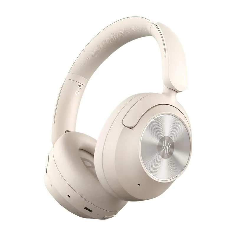 Auriculares OneOdio A6 sem fios Bluetooth 6.0 com Cancelamento de Ruído híbrido branco