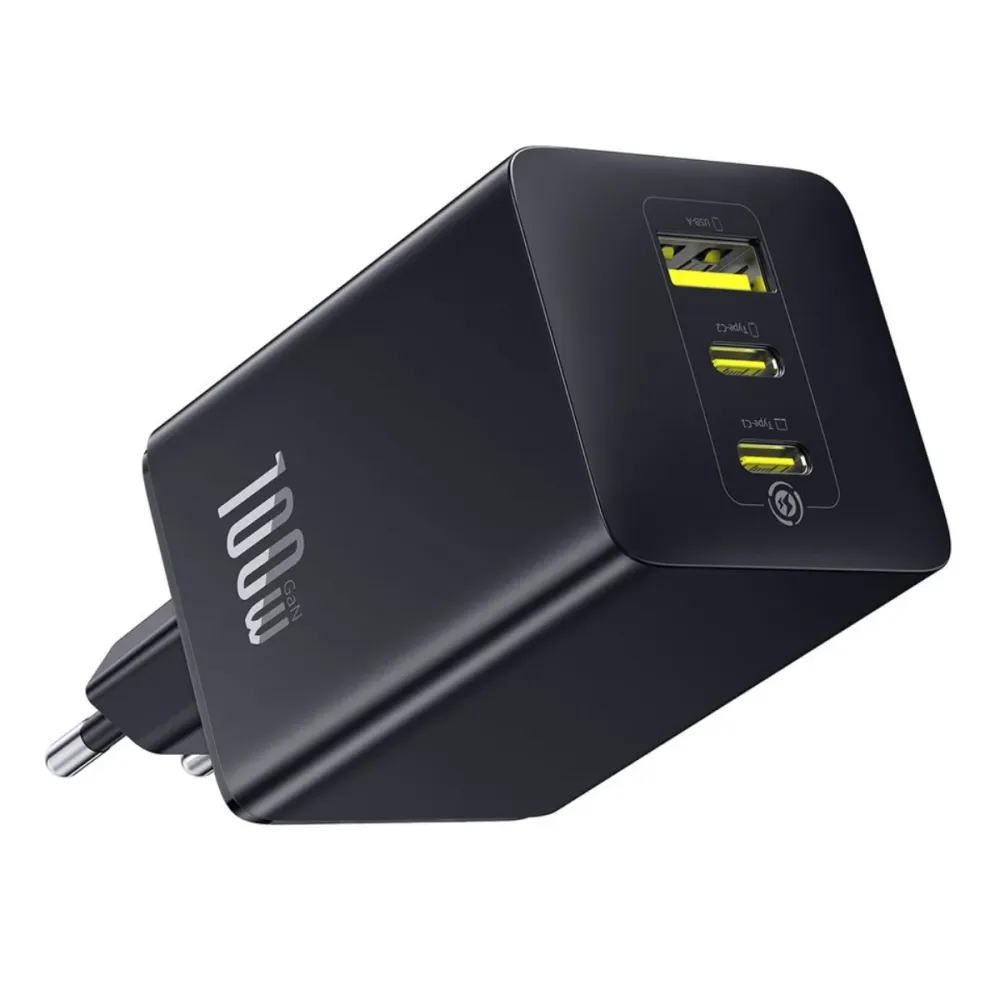 Carregador Baseus EnerFill FE11 100W 2xUSB-C + USB-A Preto