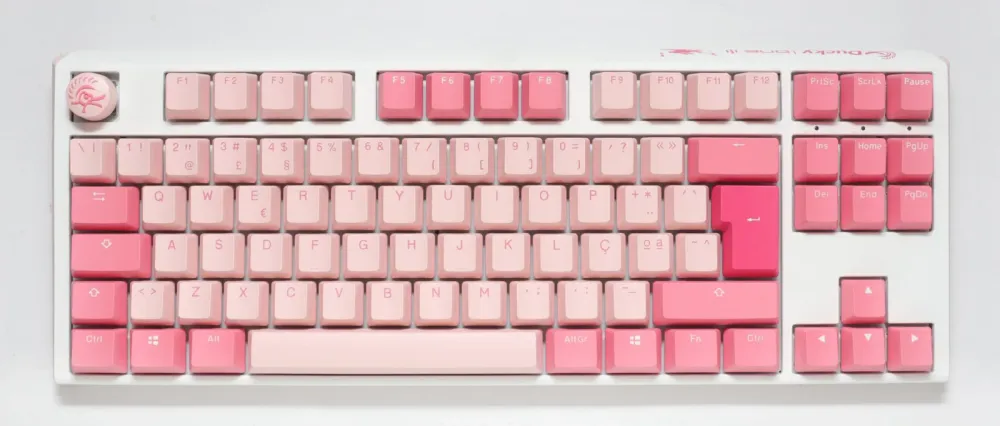 Teclado Mecânico Ducky One 3 Gossamer Pink TKL Hot-swappable MX-Red PBT PT