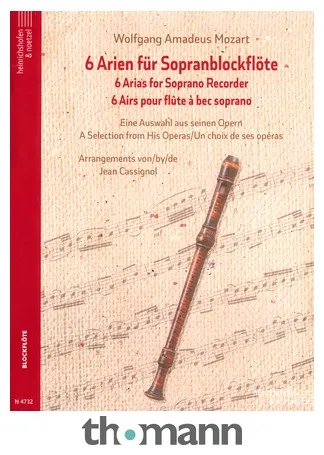 Heinrichshofen Verlag Mozart 6 Arien Blockflöte