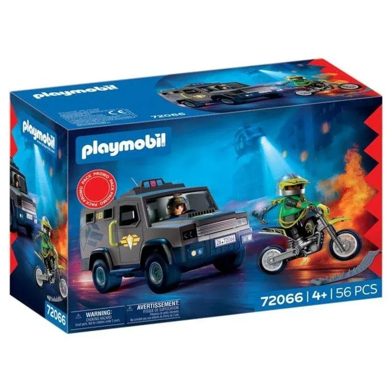 Viatura Blindada Playmobil Special Forces 72066 56 Peças