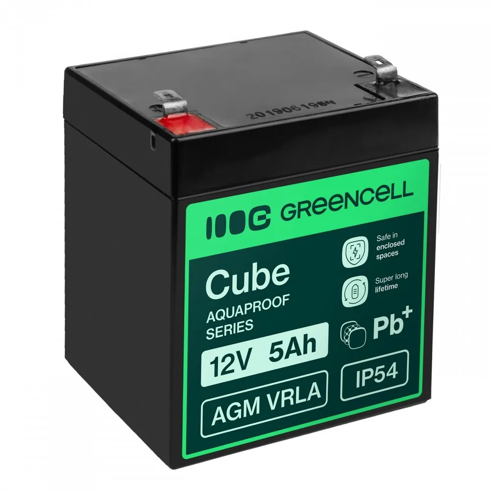 Green Cell AGM12V5AH-J AGM VRLA 12V 5Ah sem manutenção AGM12V5AH-J