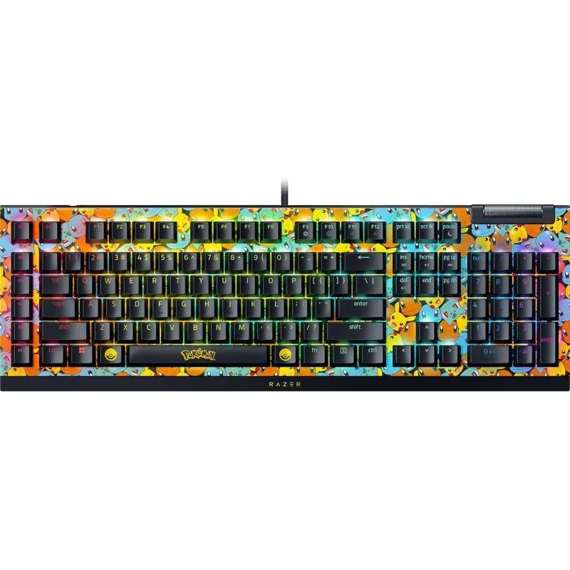 Razer BlackWidow V4 X Pokémon Kanto Starters Edition Teclado Mecânico Gaming Switch Razer Green USA