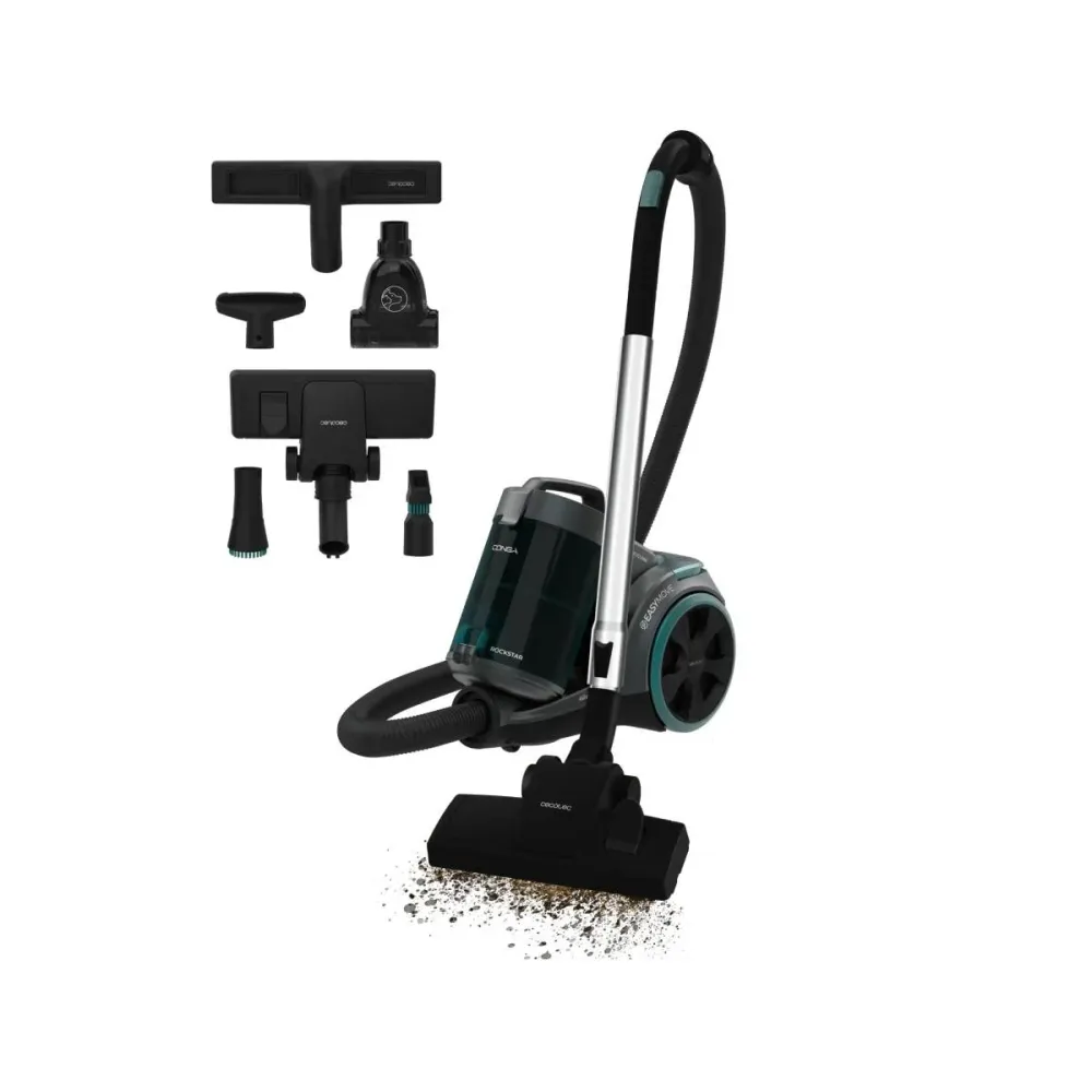 Aspirador Cecotec Conga Rockstar Multicyclonic XL PowerStyle 900W Preto/Azul - 04467