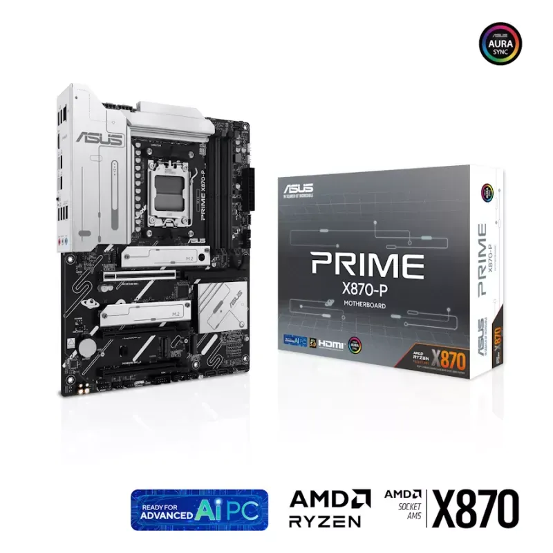 Motherboard ASUS PRIME X870-P / AM5 / USB4 / AURA-Sync