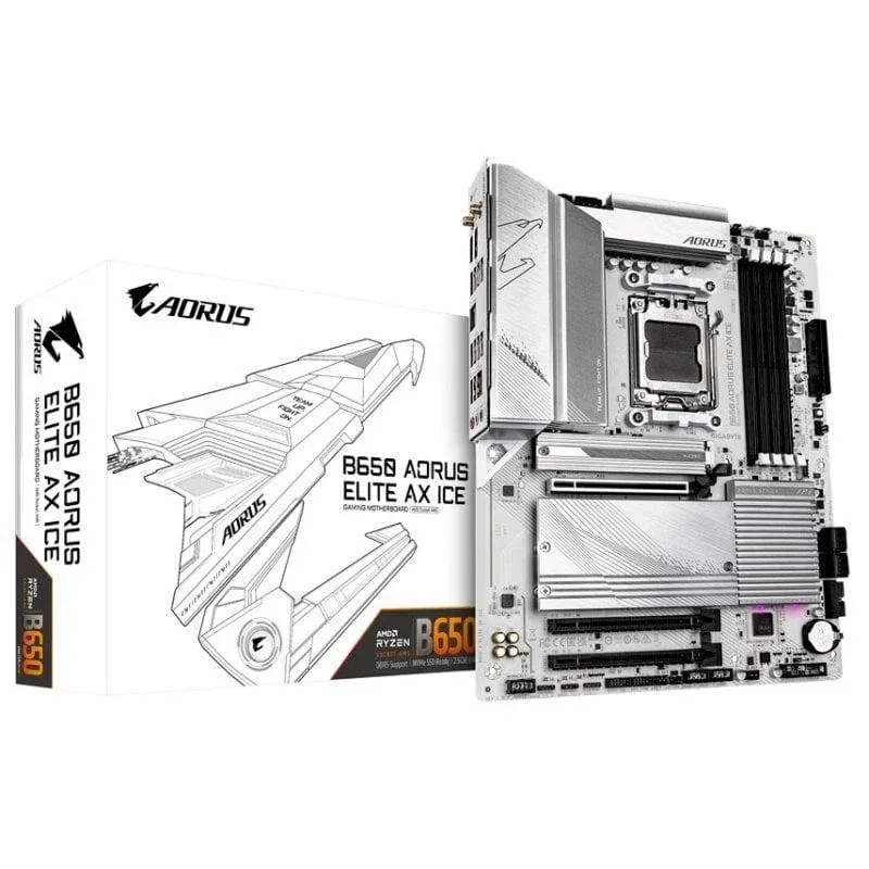 Motherboard Gigabyte B650 AORUS ELITE AX ICE B650 Socket AM5 DDR5 ATX WiFi 6E PCIe 5.0 M.2 RGB