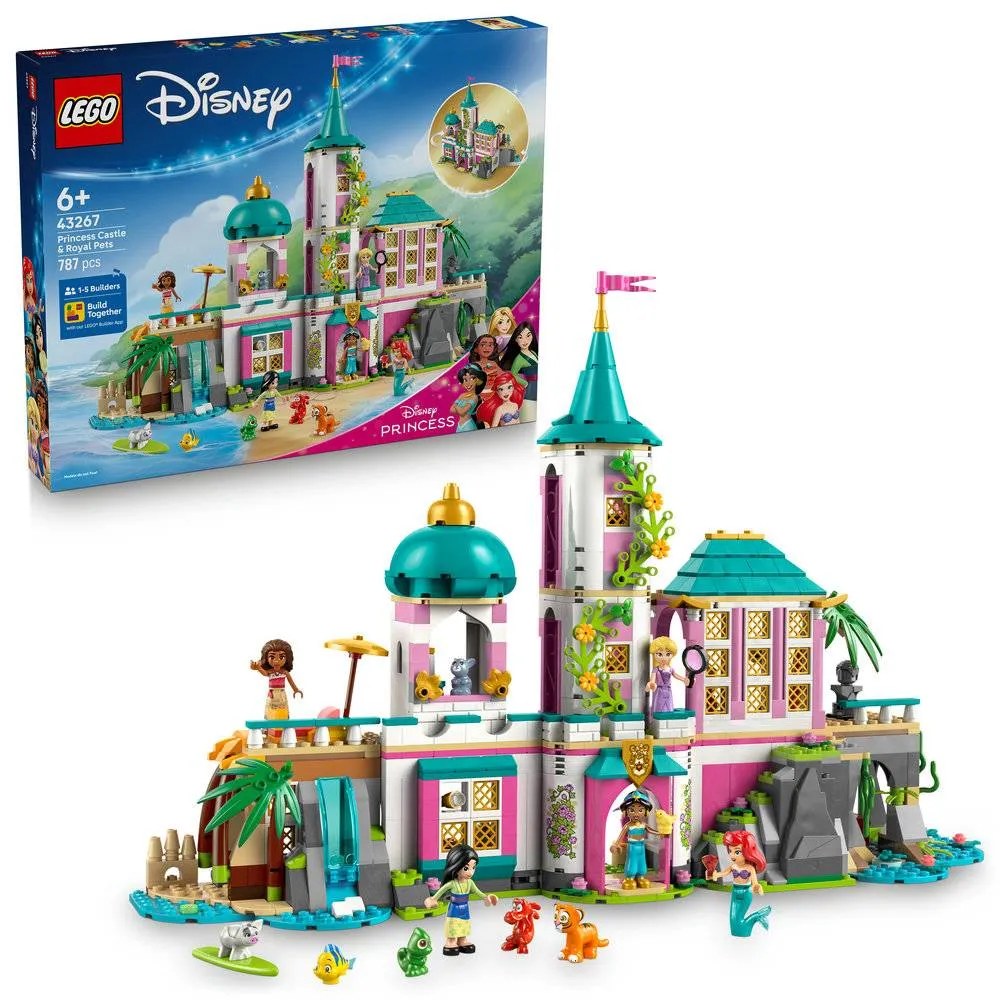 LEGO Disney Princess: Castelo da Princesa & Animais de Estimação Reais | Idades 6+ | 787 Peças | Item 43267
