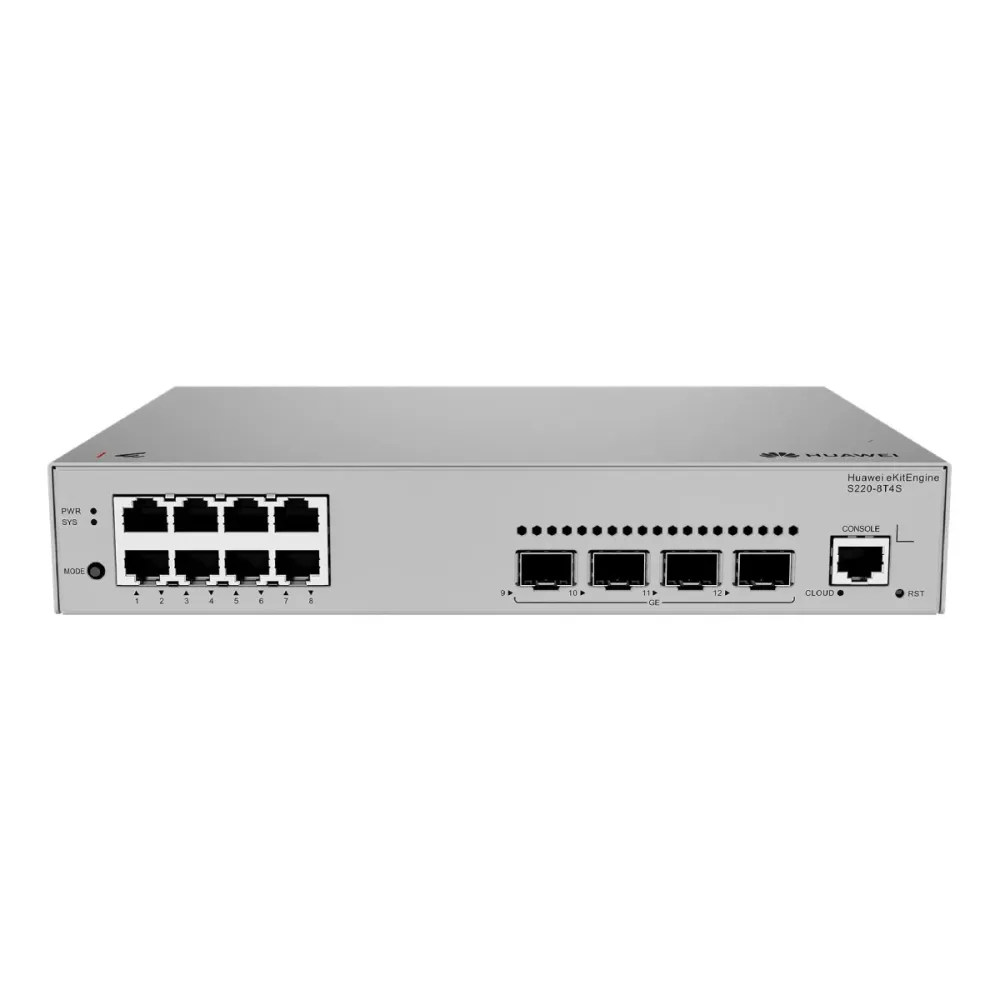 Switch Huawei S220-8T4S 8 Portas Gigabit Cinzento