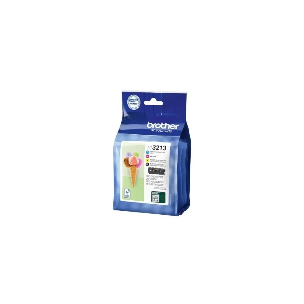 Tinteiro BROTHER LC3213VAL Pack 4 Cores XL - DCPJ572, MFCJ491/497/890/895