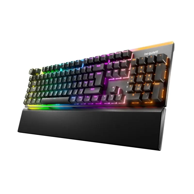 Teclado Be quiet Light Mount Silent Tactile FR ISO mecânico com RGB e descanso de pulso
