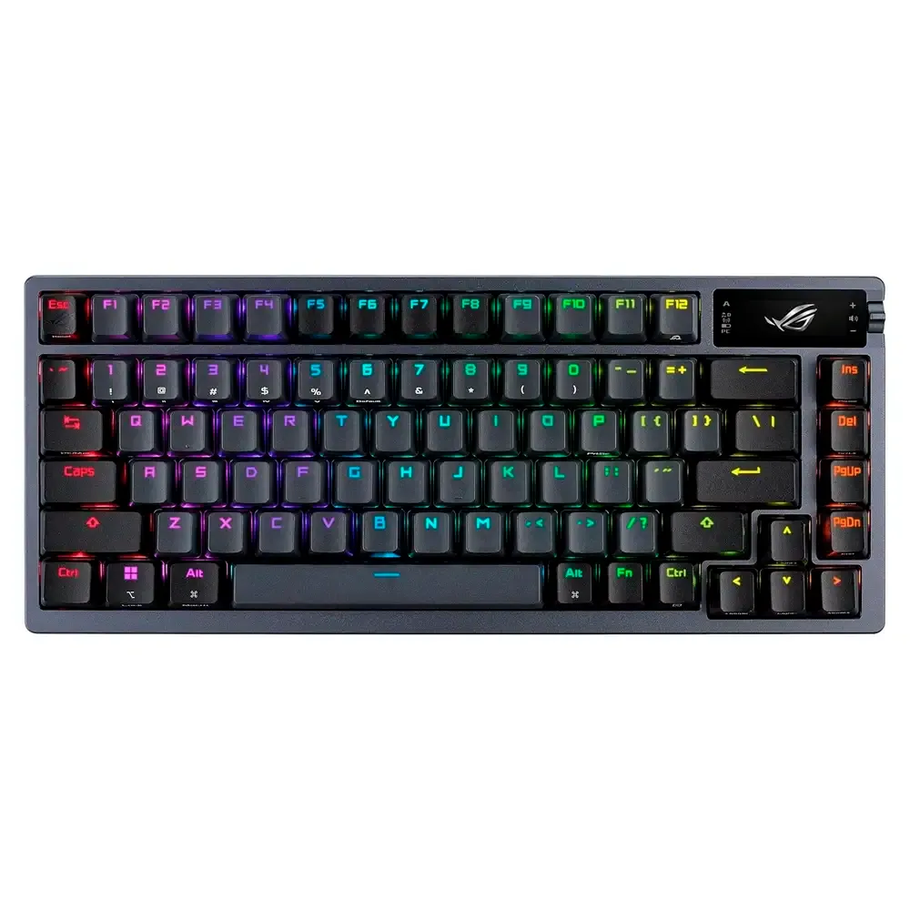 Teclado Mecânico Asus ROG Azoth Gaming RGB 75% Wireless/Bluetooth US ROG NX Switches Preto