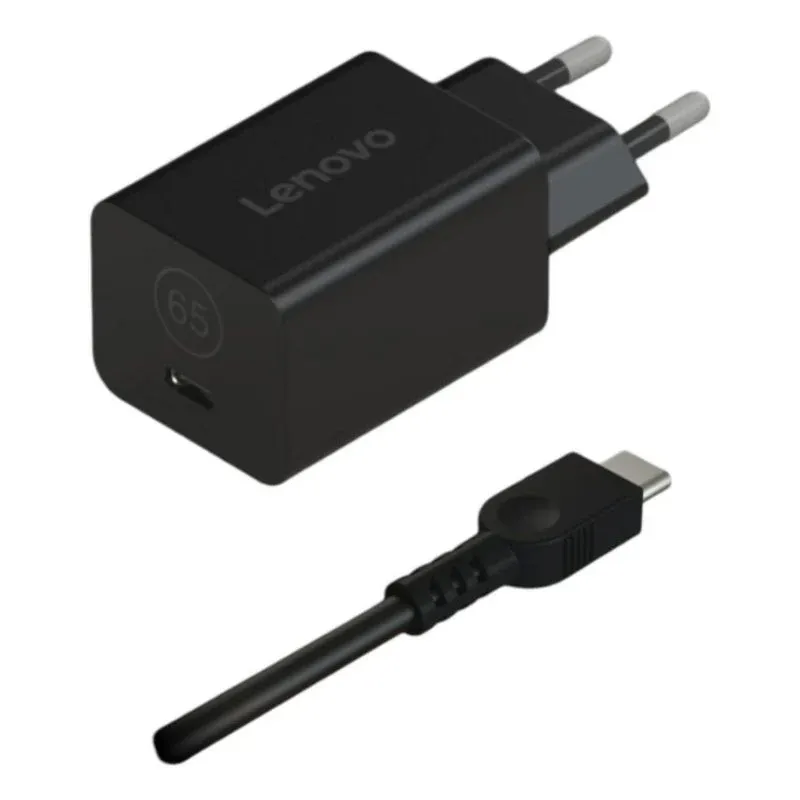 Fonte Alimentação Lenovo 40AWGN65EU Adaptador de Alimentação 65W Alta Eficiência com Cabo 1,8m USB-C