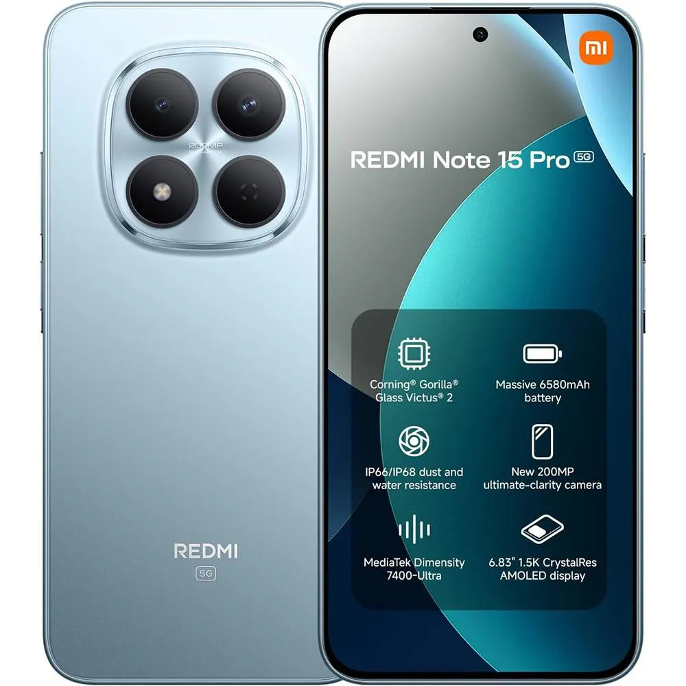 Smartphone Xiaomi Redmi Note 15 Pro 5G 6.83 8GB/256GB Dual SIM Glacier Blue