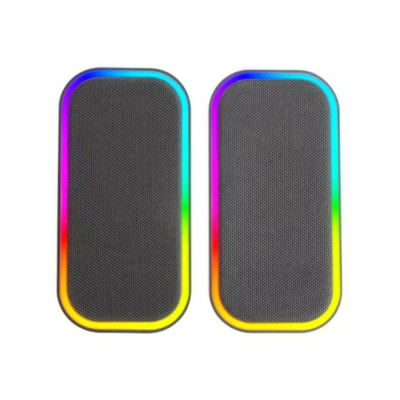 Colunas Mars Gaming MS-OM Gaming Stereo 2.0 RGB Bluetooth 5.3 + Aux-In 20W Peak Pretas