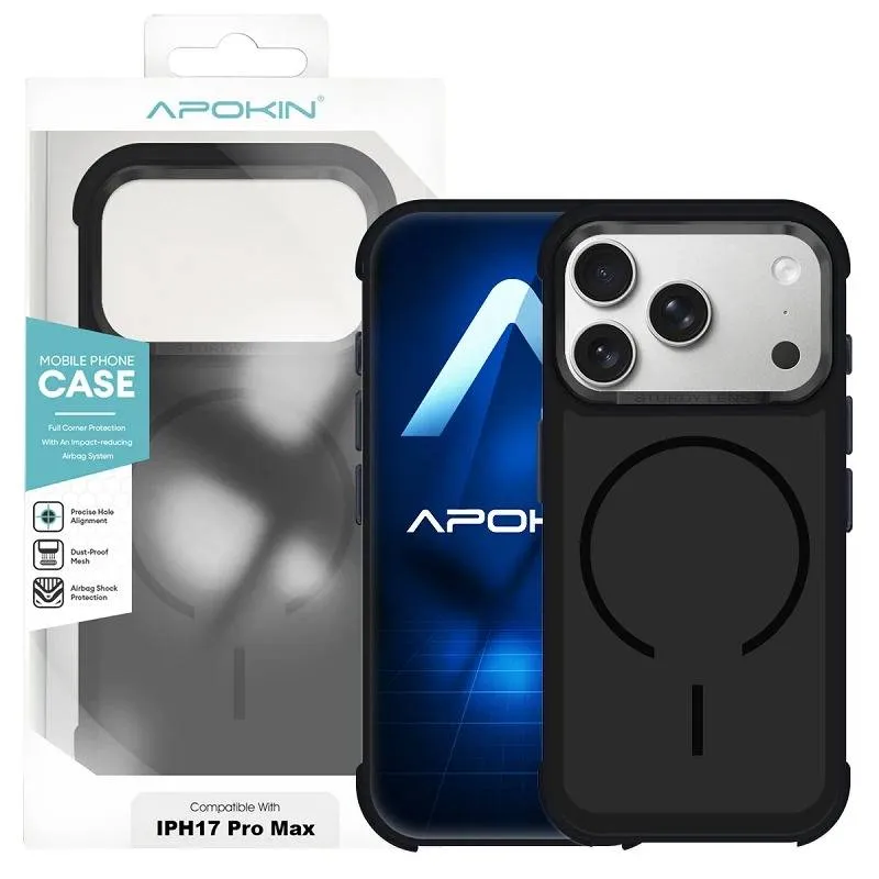 Capa Apokin Color Mag AntiShock iPhone 17 Pro Max Preta