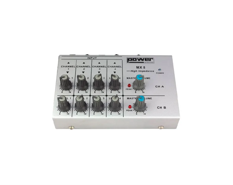 Mesa mistura s/ efeitos PowerAcoustics MX 8