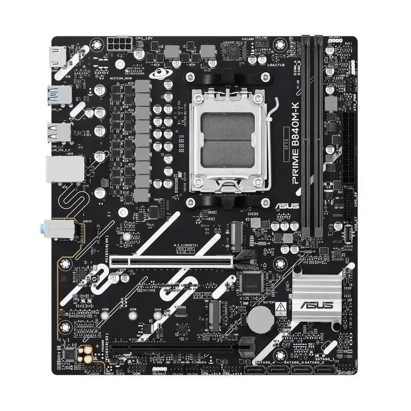 Motherboard ASUS PRIME B840M-K B840 Socket AM5 DDR5 Micro ATX 2.5GbE RAID RGB