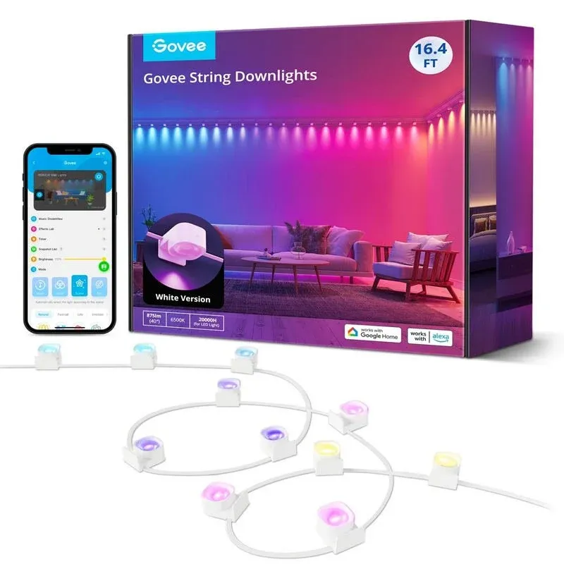 Luzes Govee RGBIC String Downlights RGBIC WiFi 5m