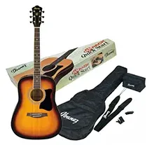 Guitarra acustica pack Ibanez V50NJP Vintage Sunburst