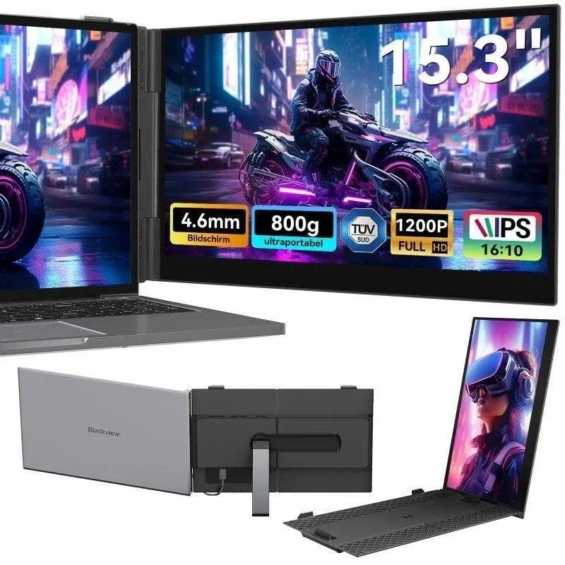 Monitor Blackview SCM8 15,3" FullHD 60Hz IPS Ultrafino USB-C Alumínio