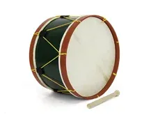 Bombo Tradicional Adamastor PLX16 Verde/Aro Vermelho 40cm
