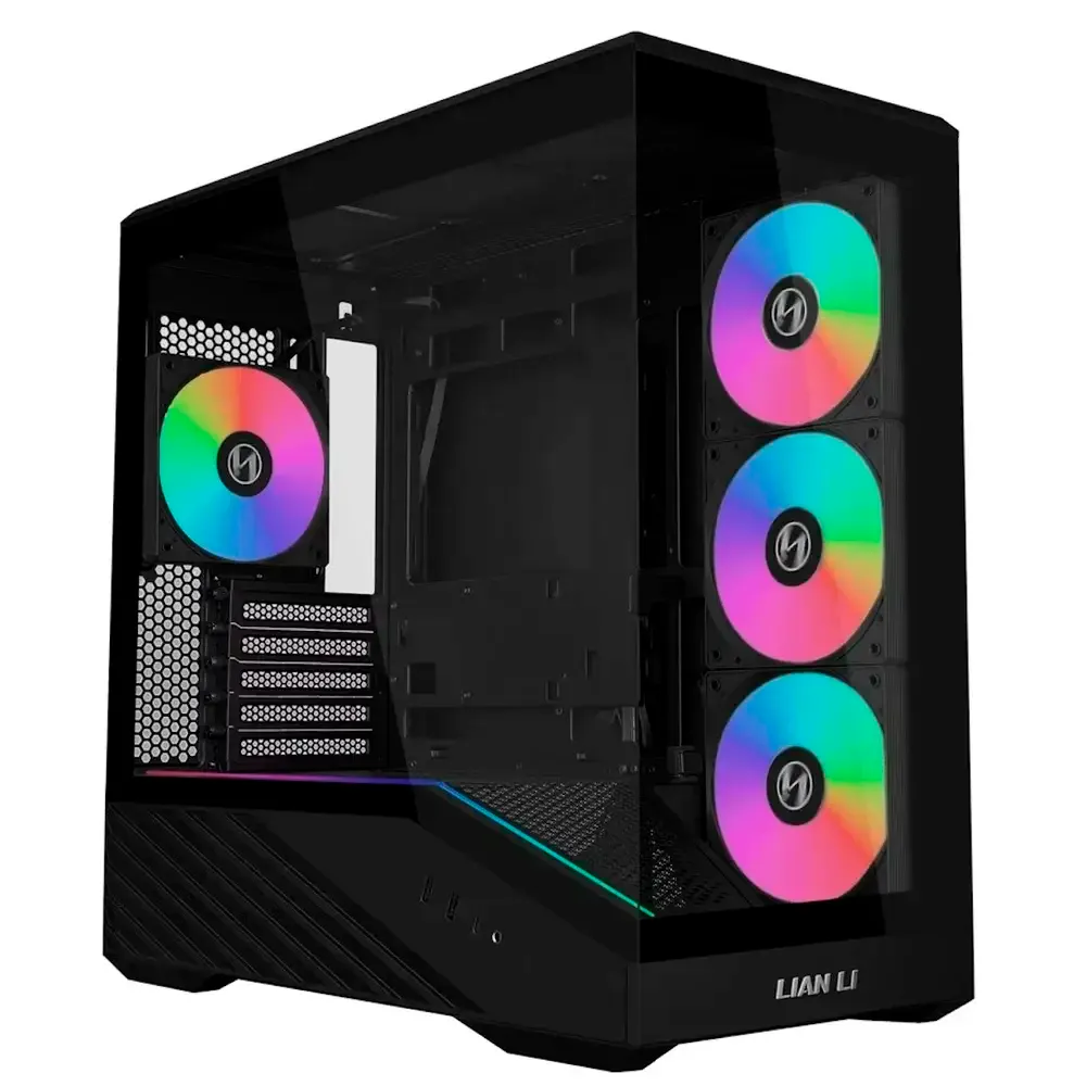 Caixa Micro-ATX Lian Li V100 Mini RGB Tempered Glass Preta