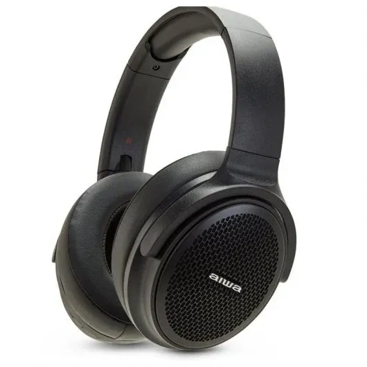 Auscultadores Bluetooth AIWA HST-250BT/BK (Over Ear - Microfone - Preto)