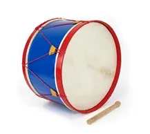 Bombo Tradicional Adamastor PLX18 Azul/Aro Vermelho 45cm