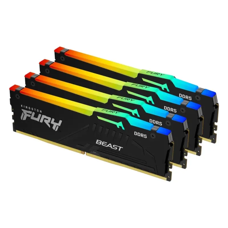 Memoria Ram 64GB 6000MT/s DDR5 CL40 DIMM (Kit of 4) FURY Beast RGB XMP