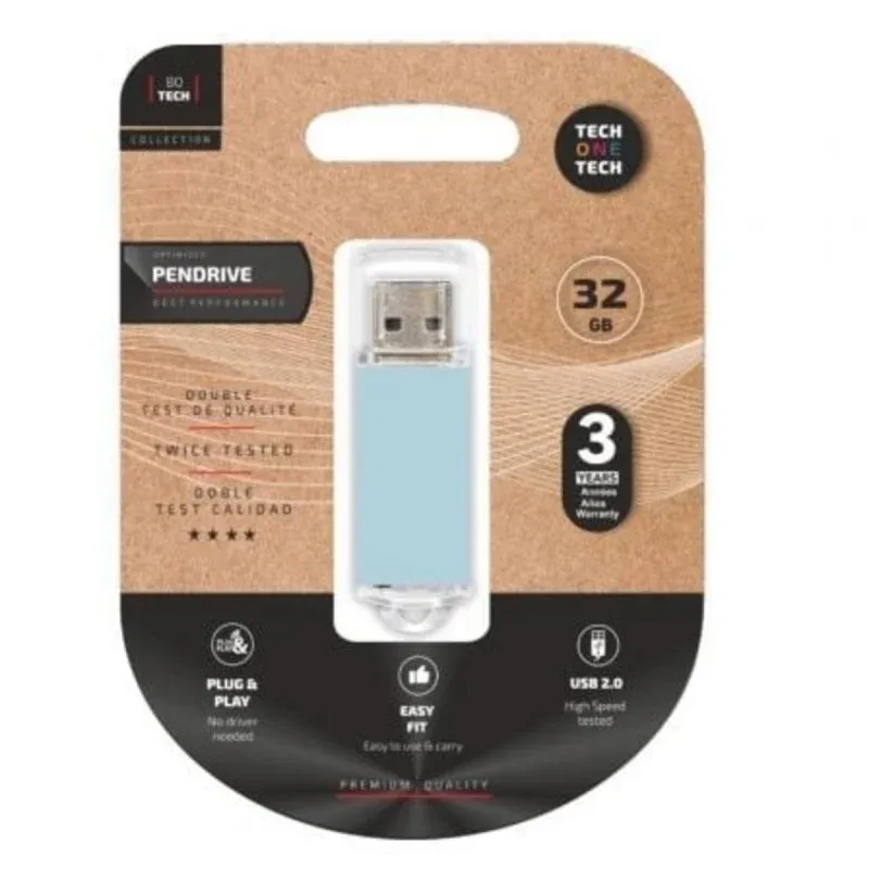 Tech One Tech Basic Pendrive 32GB USB 2.0 Azul Celeste