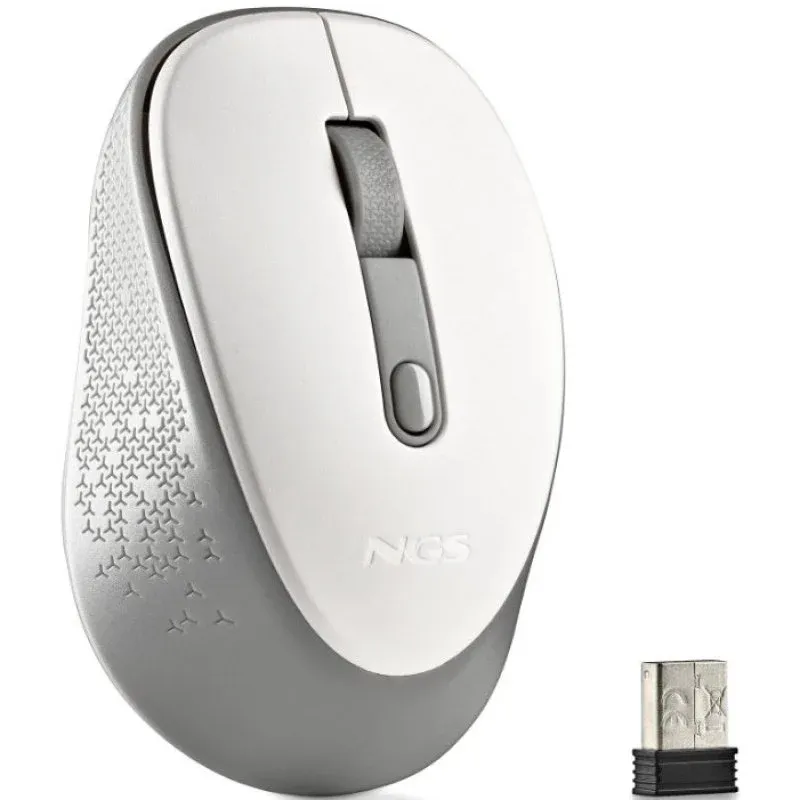 NGS Dew White Rato Ótico Sem Fios 1600 DPI Branco