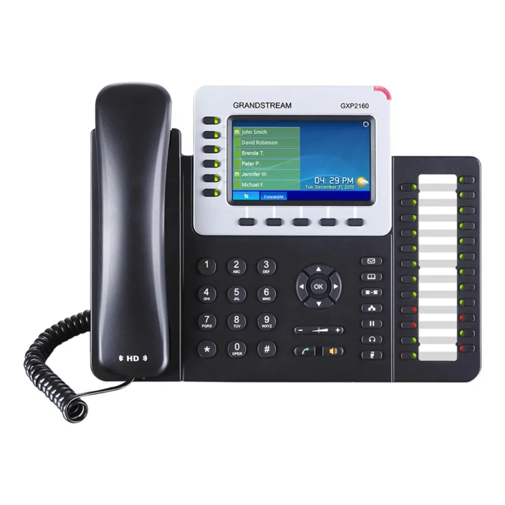 Telefone IP Grandstream GXP2160 PoE Preto
