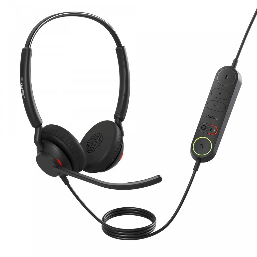 Auriculares Jabra Engage 40 com cabo USB para escritório e call center, microfones duplos e proteção auditiva