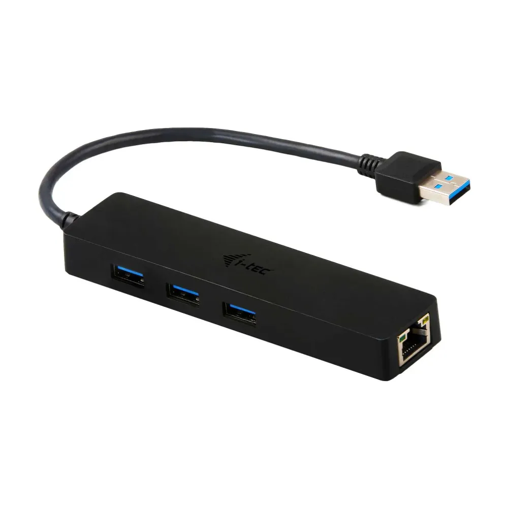 Hub i-tec USB 3.0 SLIM 3 portas com Gigabit Ethernet