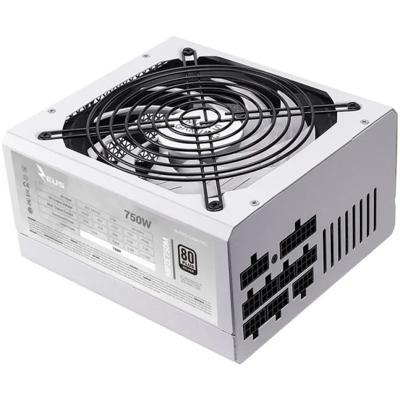 Fonte Alimentação Mars Gaming MPZE750M 750W 80 Plus Prata Full Modular Branco