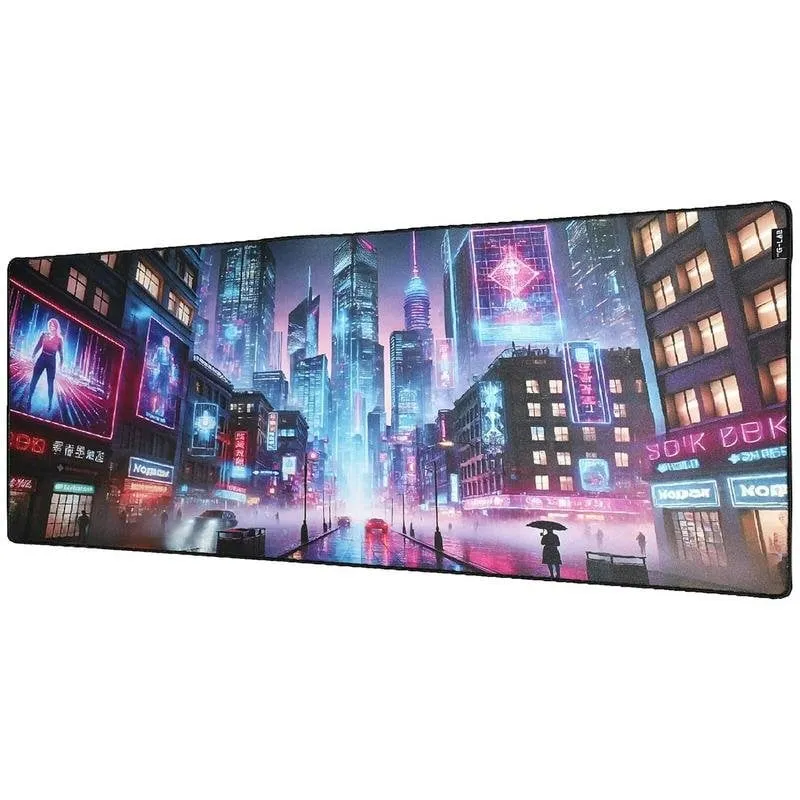 Tapete gaming The G-Lab PAD-CYBERCITY XXL base antiderrapante flexível