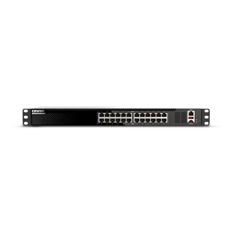 QNAP QSW-M3224-24T - Interruptor - L3 Lite - Administrado - 24 x 100/1000/2.5G/5G/10GBase-T - montável em trilho
